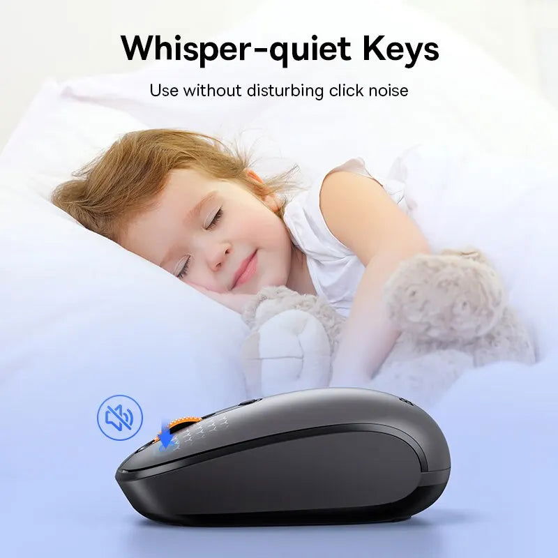 Baseus F01B Mouse Wireless Bluetooth 5.0 Mouse 1600 DPI Silent Click For MacBook Tablet Laptop PC Gaming Accessories - Slobuy