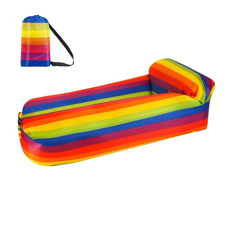 Beach Lounger Air Portable Inflatable Sofa Bed Furniture Rest Reclining Chair Camping Equipment 2 Seat Outdoor Garden Loungers - Slobuy