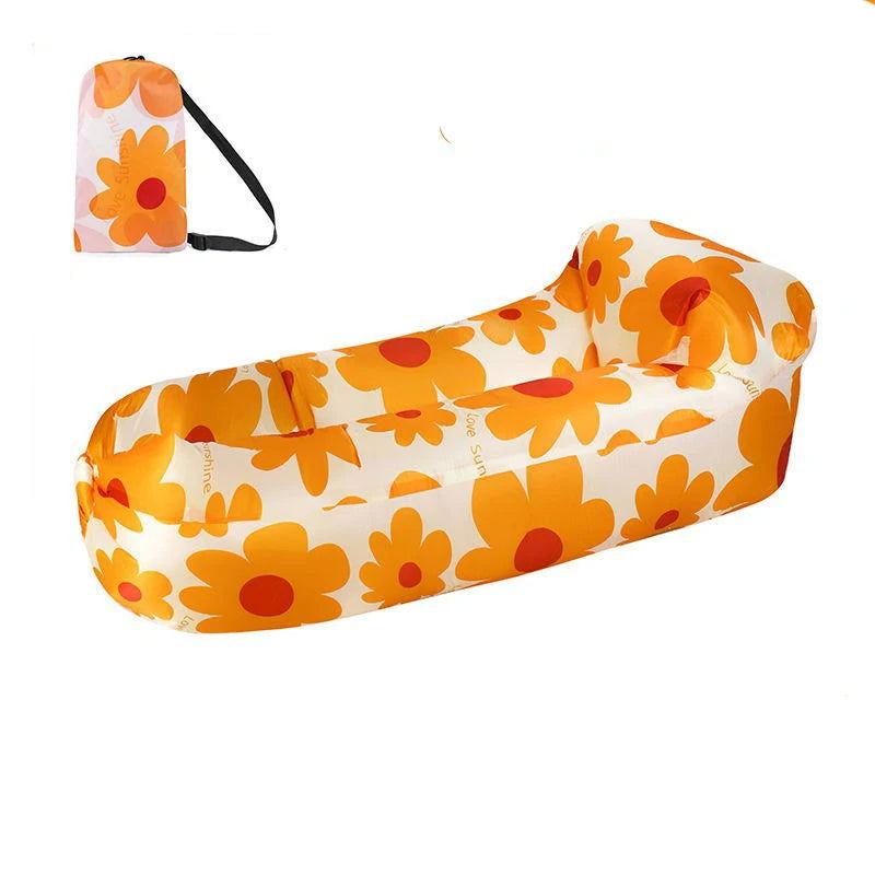 Beach Lounger Air Portable Inflatable Sofa Bed Furniture Rest Reclining Chair Camping Equipment 2 Seat Outdoor Garden Loungers - Slobuy