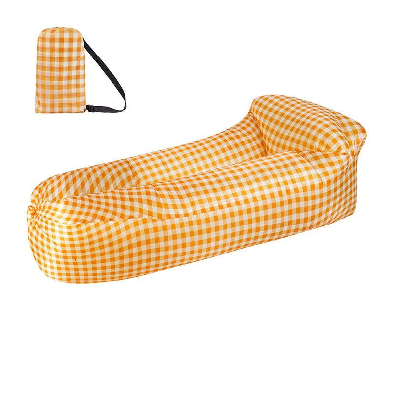 Beach Lounger Air Portable Inflatable Sofa Bed Furniture Rest Reclining Chair Camping Equipment 2 Seat Outdoor Garden Loungers - Slobuy
