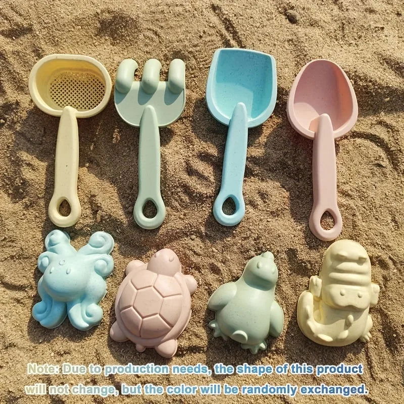 Beach Toys for Kids Sand Toys Set for Toddlers Sandbox Toys with Collapsible Bucket Shovel Rake Set Sand Molds Summer Outdoor - Slobuy