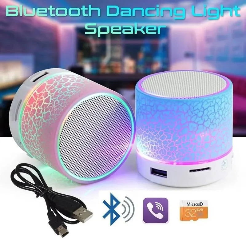 Bluetooth Mini Speaker Wireless Speaker Colorful LED TF Card USB Subwoofer Portable MP3 Music Sound Column For PC Phone - Slobuy