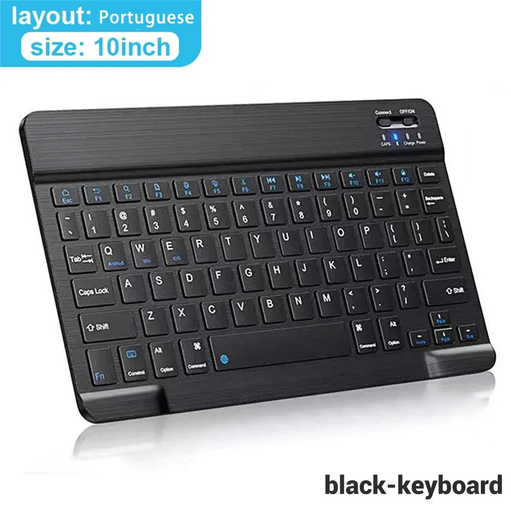 Bluetooth Wireless Keyboard Mouse For IOS Android Windows Tablet For iPad Air Mini Pro Spanish Korean Portugal Russian Keyboard - Slobuy