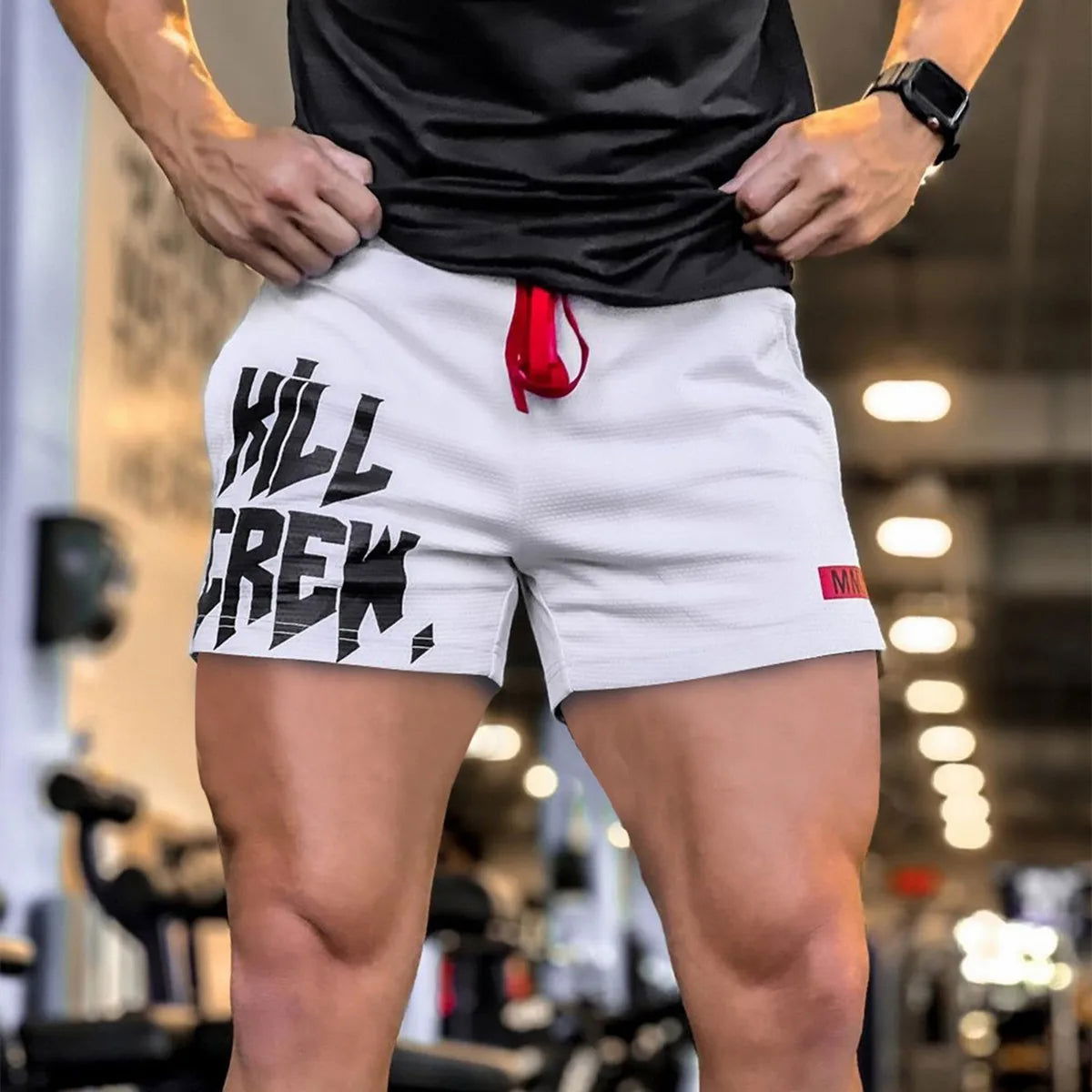 Bodybuilding Shorts Men Summer Running Sport Gym Fitness Breathable Mesh Bermuda Boxing Training Male Quick Dry Beach Pants - Slobuy