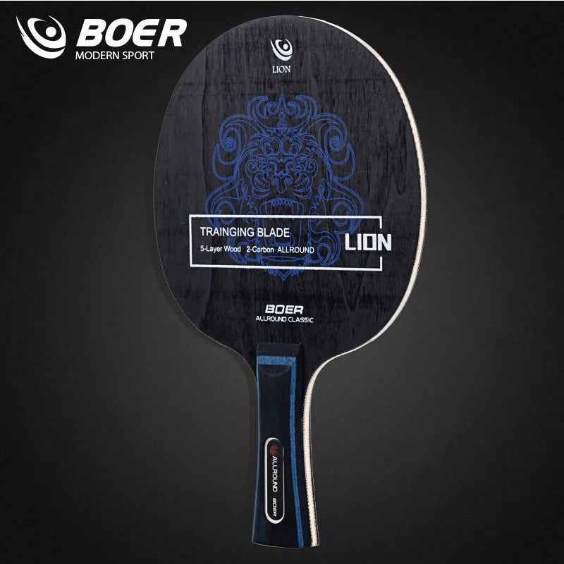 Boer Lion Table Tennis Blade 5+2 Wood Ping Pong Blade Good for Attack with Fine Control - Slobuy