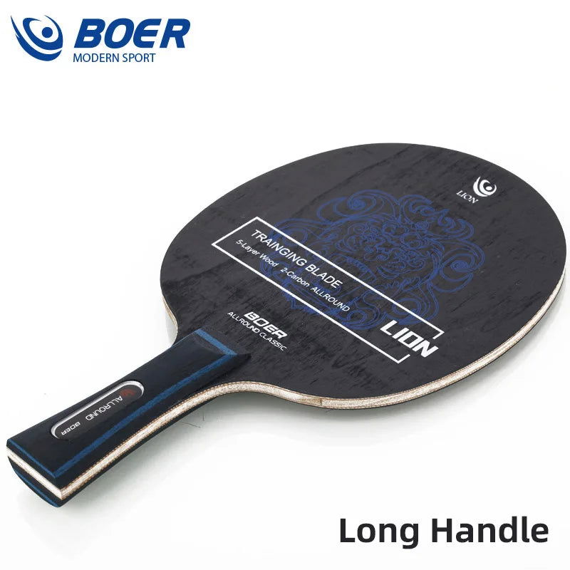 Boer Lion Table Tennis Blade 5+2 Wood Ping Pong Blade Good for Attack with Fine Control - Slobuy