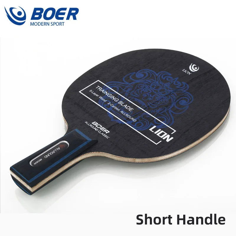 Boer Lion Table Tennis Blade 5+2 Wood Ping Pong Blade Good for Attack with Fine Control - Slobuy
