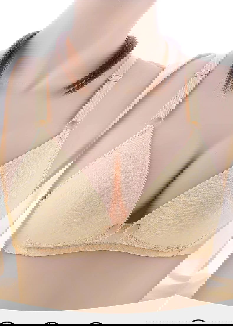 Boneless Nursing Bra Maternity Bra Maternity Clothing Pure Cotton Prevent Sagging Breastfeeding Women Nursing Underwear - Slobuy