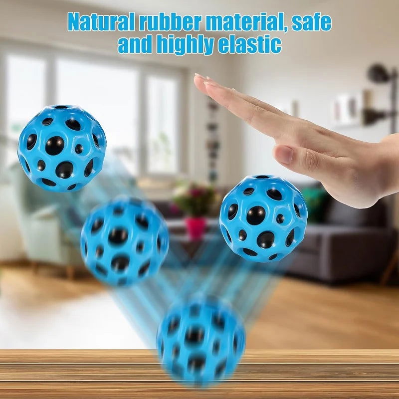 Bouncy Balls Rubber High Bouncing Balls for Kids Sensory Fidget Toys Stress Relief Hole Ball Sports Training Ball Outdoor Games - Slobuy