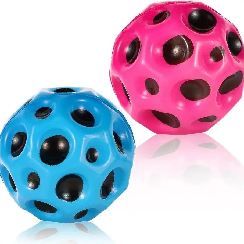 Bouncy Balls Rubber High Bouncing Balls for Kids Sensory Fidget Toys Stress Relief Hole Ball Sports Training Ball Outdoor Games - Slobuy
