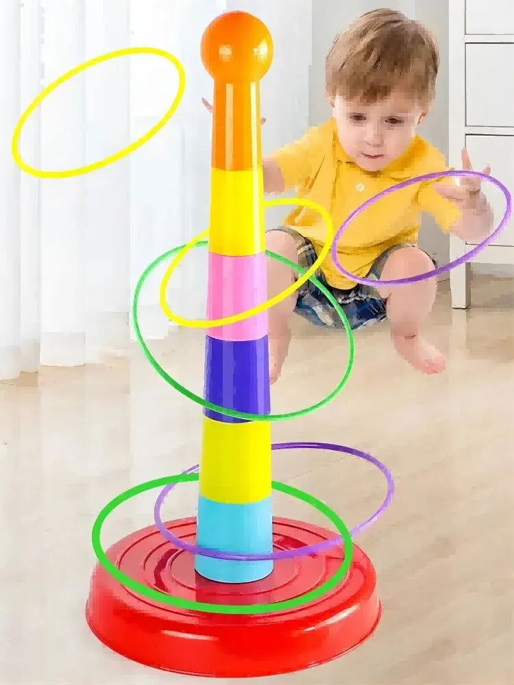 Children Outdoor Fun & Toy Sports Circle Ferrule Stacked Layers Game Parent-Child Interactive Ferrule Throwing Game Kids - Slobuy