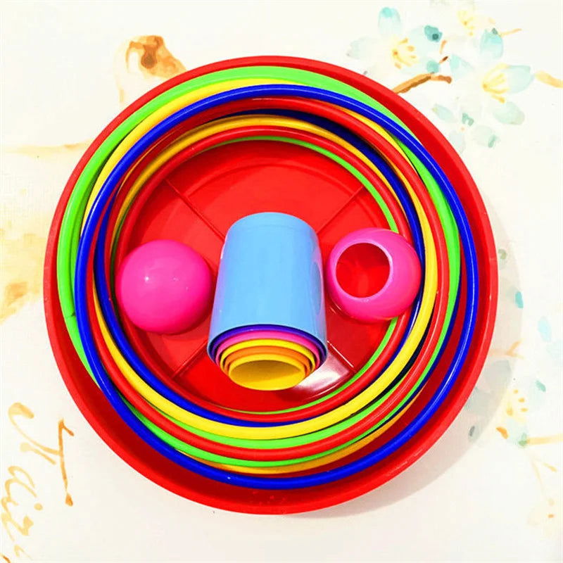 Children Throw Circle Game Ferrule Stacked Toys Fun Indoor Outdoor Parent-Child Interactive Circle Layers Early Education Gift - Slobuy