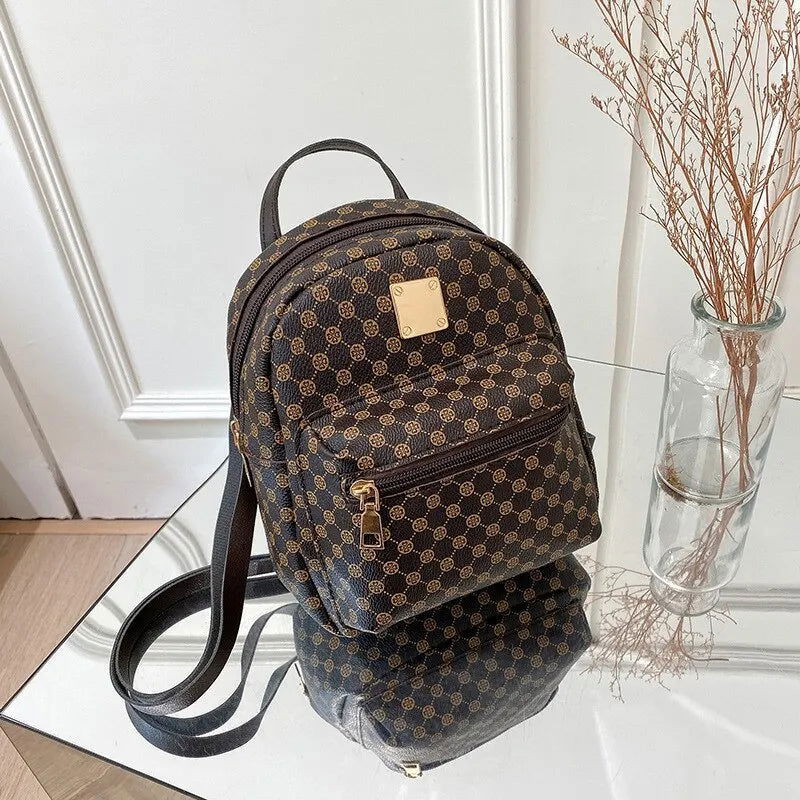 Classic Women Backpack Fashion School Bags Female Daily Shopping Girl Backpacks Schoolbags - Slobuy
