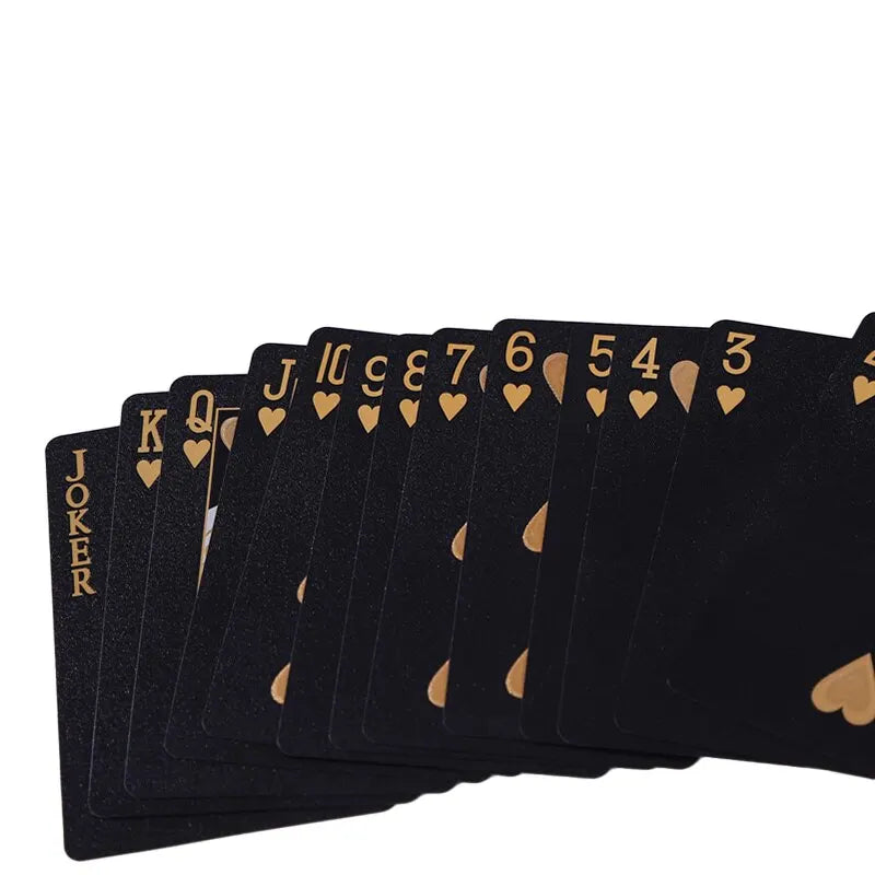 Color Black Gold Playing Card Game Card Group Waterproof Poker Suit Magic Dmagic Package Board Game Gift Collection - Slobuy