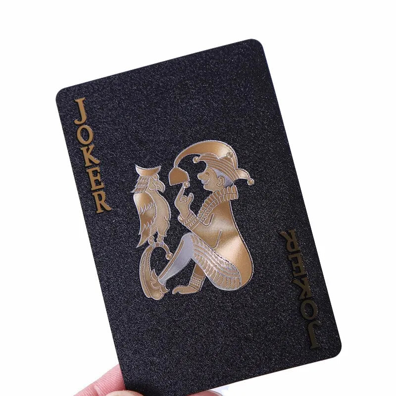 Color Black Gold Playing Card Game Card Group Waterproof Poker Suit Magic Dmagic Package Board Game Gift Collection - Slobuy