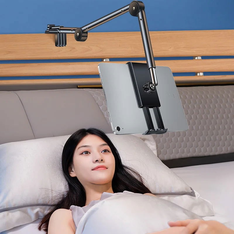 Desk Alloy Long Arm Tablet Bracket Adjustable Foldable Tablet Stand Support Flexible Folding Holder for IPad Pro Pad Accessories - Slobuy