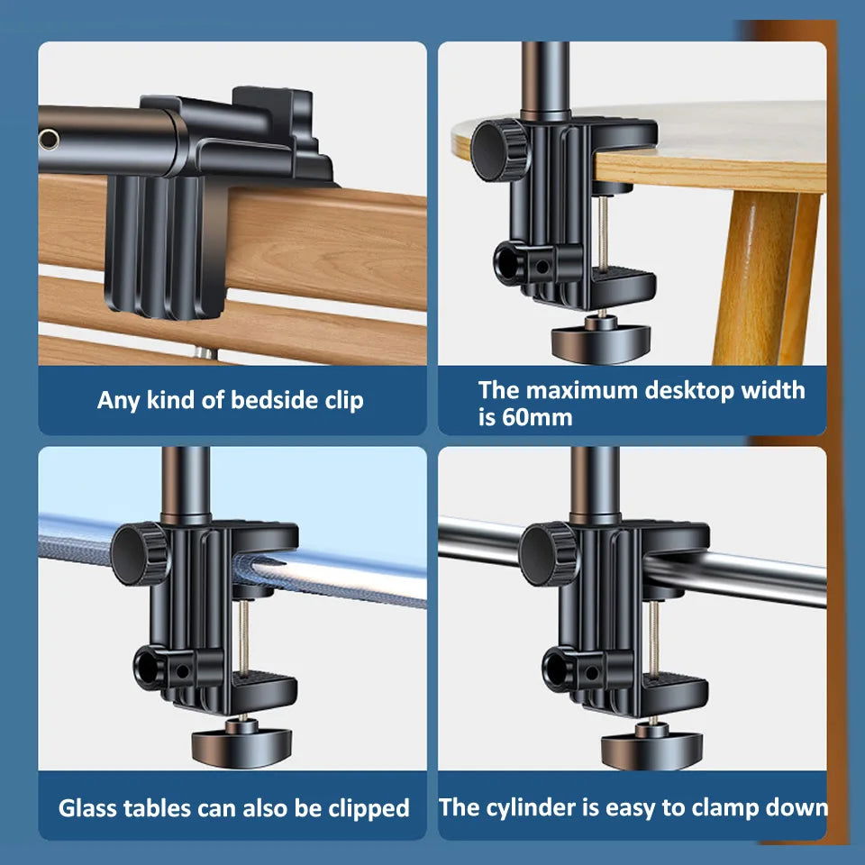 Desk Alloy Long Arm Tablet Bracket Adjustable Foldable Tablet Stand Support Flexible Folding Holder for IPad Pro Pad Accessories - Slobuy