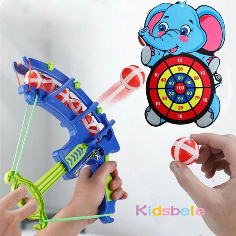 Dinosaur Sticky Ball Bow Target Dartboard Elephant Educational Toy Kids Slingshot Play Arrow Toy Set Children Outdoor Game Toys - Slobuy