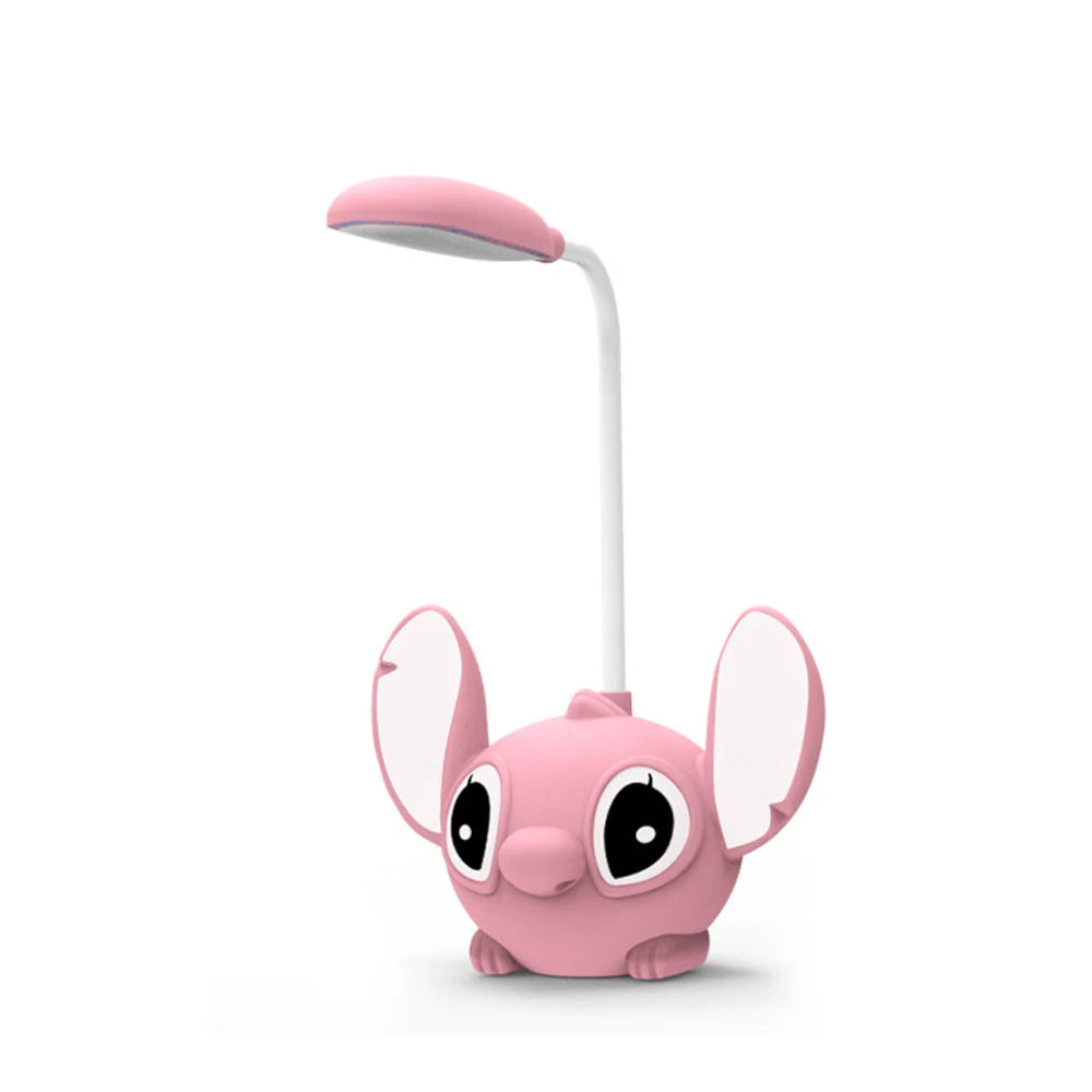 Disney Lilo & Stitch Led Desk Lamp With Pencil Sharpener Foldable Light Cute Desk Lamp Usb Recharge Light Gift From Classmates - Slobuy