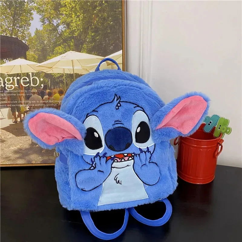 Disney New Lilo & Stitch Plush Toys Kawaii Plush Messenger Bag Girl Handbag Anime Stuffed Toys Children Cartoon Plushie Soft Bag - Slobuy