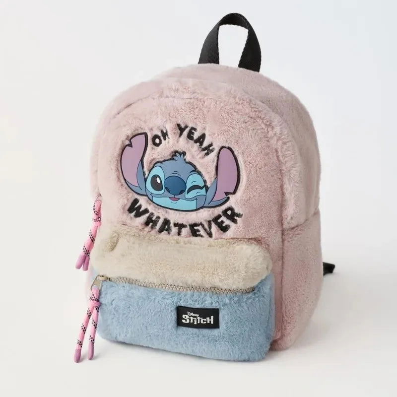 Disney New Lilo & Stitch Plush Toys Kawaii Plush Messenger Bag Girl Handbag Anime Stuffed Toys Children Cartoon Plushie Soft Bag - Slobuy