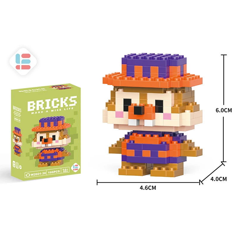 Disney Stitch Building Blocks Anime Kawaii Cartoon mini Action Children's Figures Blocks Bricks Assemble DIY Toys Gift for Kids - Slobuy
