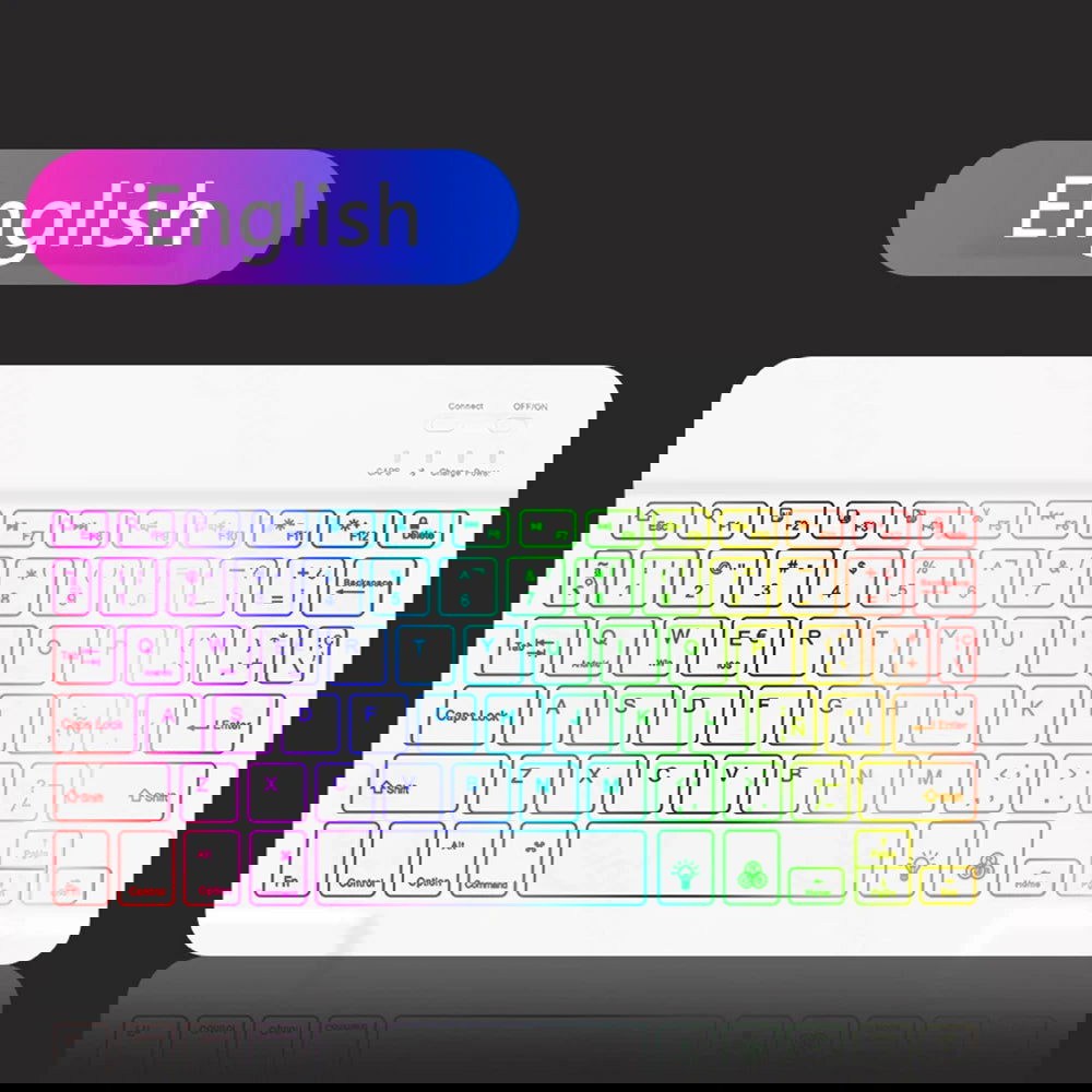 EMTRA Backlit Backlight Bluetooth Keyboard Mouse For IOS Android Windows For iPad Portuguese keyboard Spanish keyboard and Mouse - Slobuy