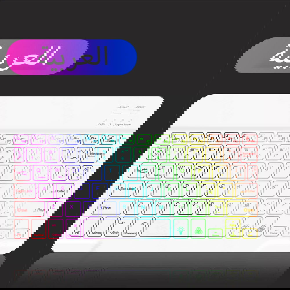 EMTRA Backlit Backlight Bluetooth Keyboard Mouse For IOS Android Windows For iPad Portuguese keyboard Spanish keyboard and Mouse - Slobuy