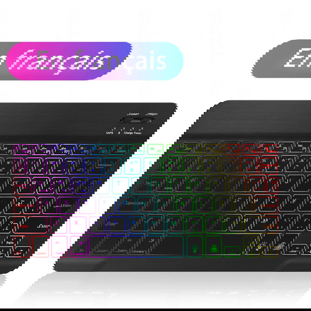 EMTRA Backlit Backlight Bluetooth Keyboard Mouse For IOS Android Windows For iPad Portuguese keyboard Spanish keyboard and Mouse - Slobuy