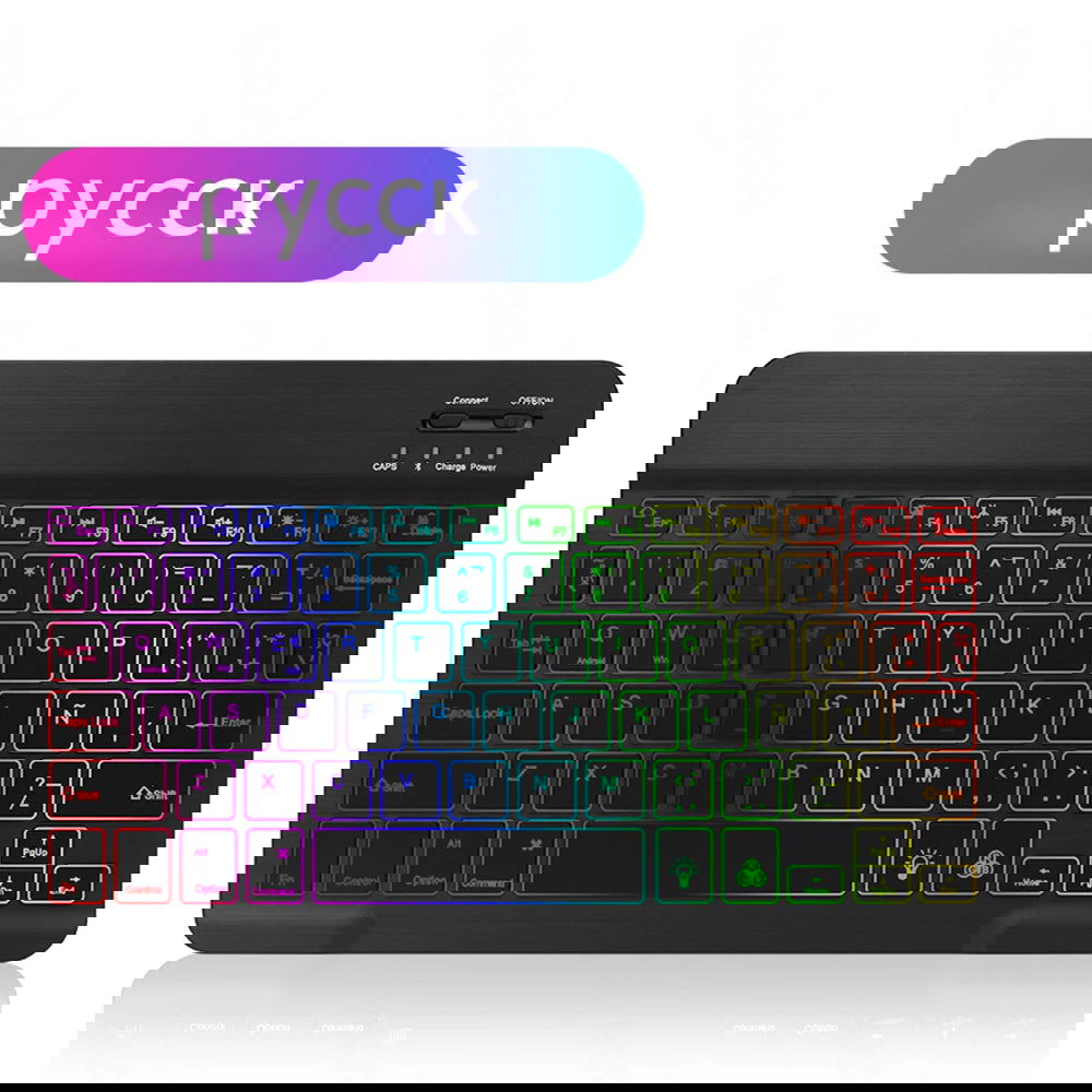 EMTRA Backlit Backlight Bluetooth Keyboard Mouse For IOS Android Windows For iPad Portuguese keyboard Spanish keyboard and Mouse - Slobuy