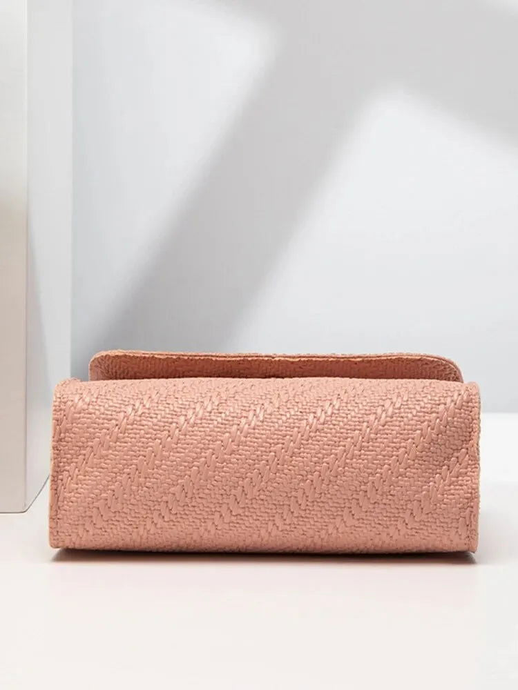Embossing Chain Square Bag PU Leather Large Capacity Shoulder Crossbody Cell Phone Bag for Women - Slobuy