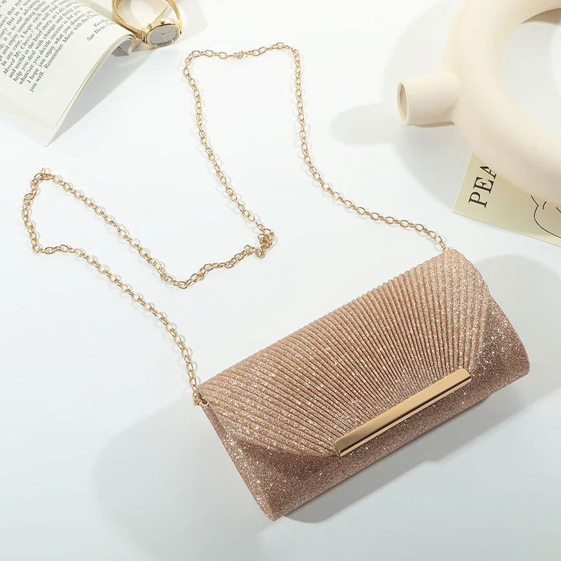 Fashion Elegant Clutch Bag New 2023 Hot Selling Chain Dinner Bag Bride Bridesmaid Lady Handbag Factory Outlet - Slobuy