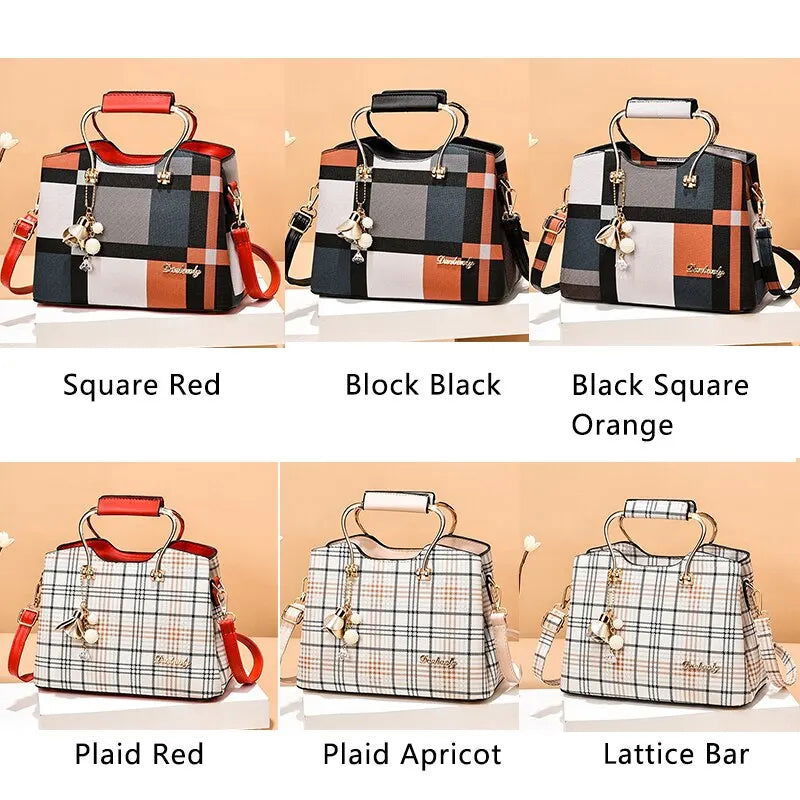 Fashion Handbag Crossbody Bags for Women Faux Leather Bag Adjustable Strap Top Handle Bag Large Capacity Shoulder Bags Totes - Slobuy