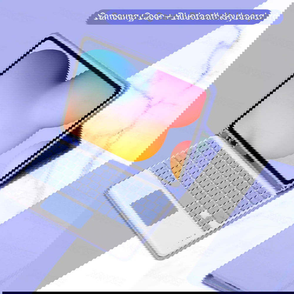 For Samsung Galaxy Tab A8 10.5 S6 Lite 10.4 S7 S8 S9 11in S7 Plus S7 FE S8 S9 Plus 12.4 Case with Keyboard Funda Tablet Cover - Slobuy