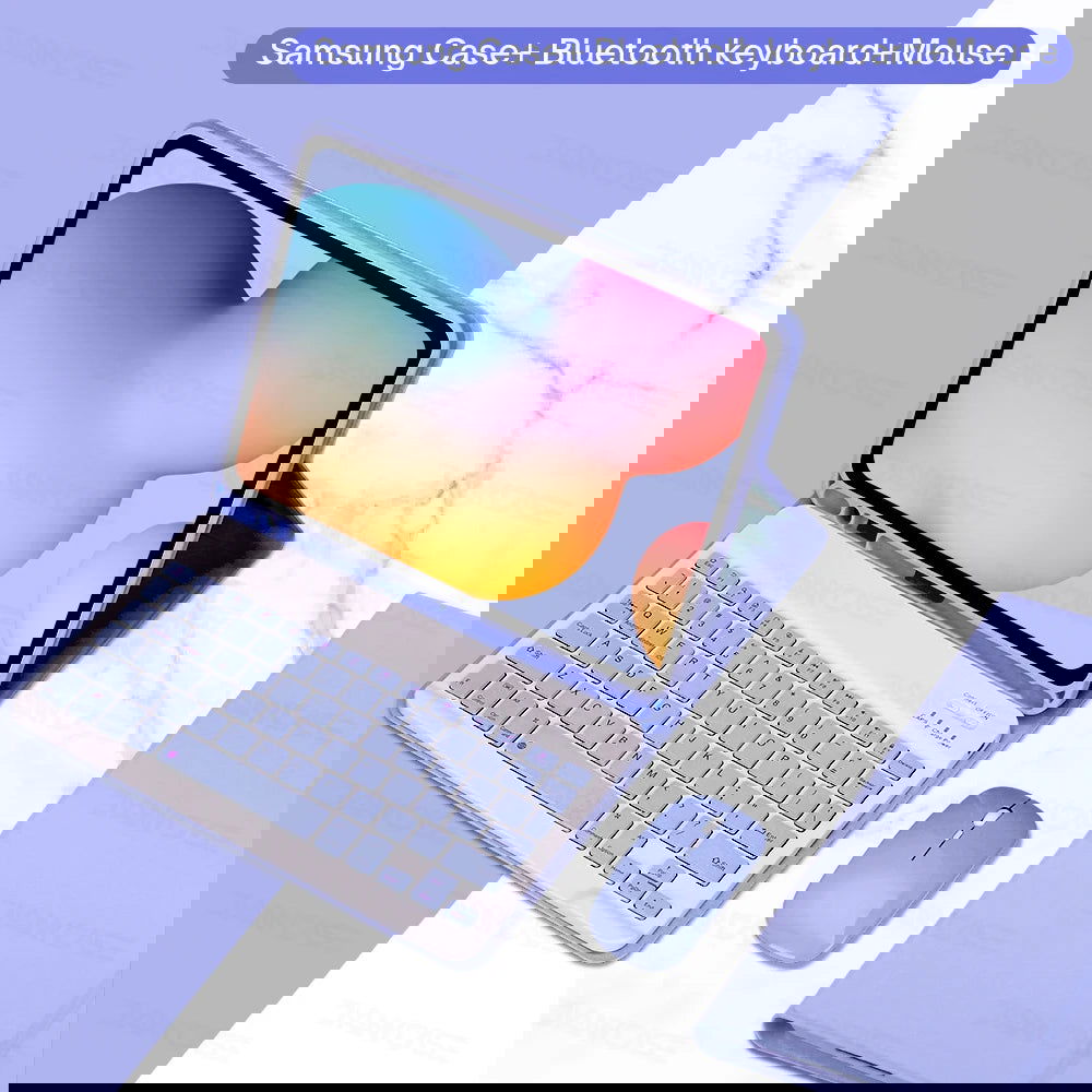 For Samsung Galaxy Tab A8 10.5 S6 Lite 10.4 S7 S8 S9 11in S7 Plus S7 FE S8 S9 Plus 12.4 Case with Keyboard Funda Tablet Cover - Slobuy