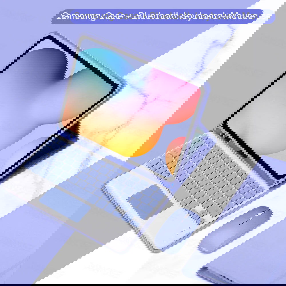 For Samsung Galaxy Tab A8 10.5 S6 Lite 10.4 S7 S8 S9 11in S7 Plus S7 FE S8 S9 Plus 12.4 Case with Keyboard Funda Tablet Cover - Slobuy