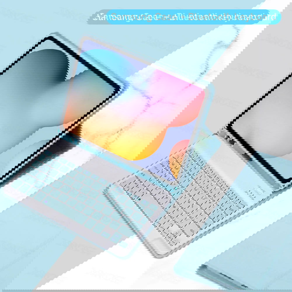 For Samsung Galaxy Tab A8 10.5 S6 Lite 10.4 S7 S8 S9 11in S7 Plus S7 FE S8 S9 Plus 12.4 Case with Keyboard Funda Tablet Cover - Slobuy