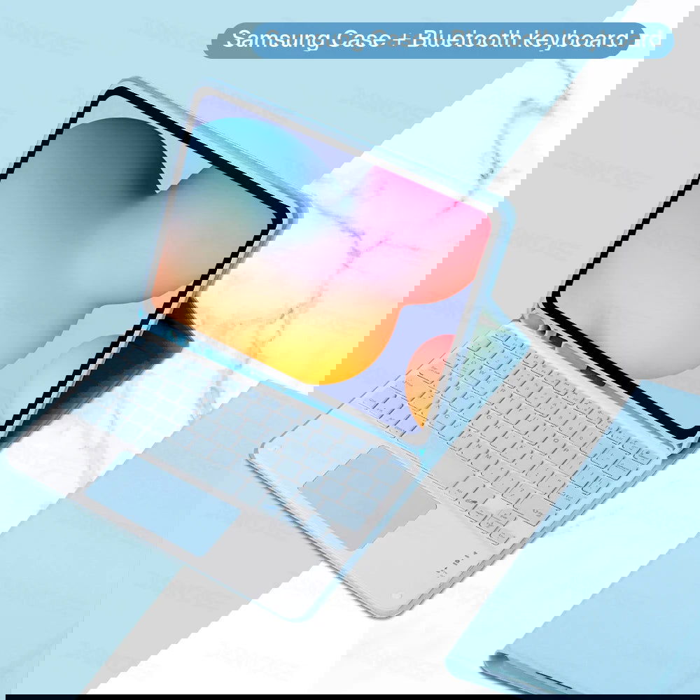 For Samsung Galaxy Tab A8 10.5 S6 Lite 10.4 S7 S8 S9 11in S7 Plus S7 FE S8 S9 Plus 12.4 Case with Keyboard Funda Tablet Cover - Slobuy