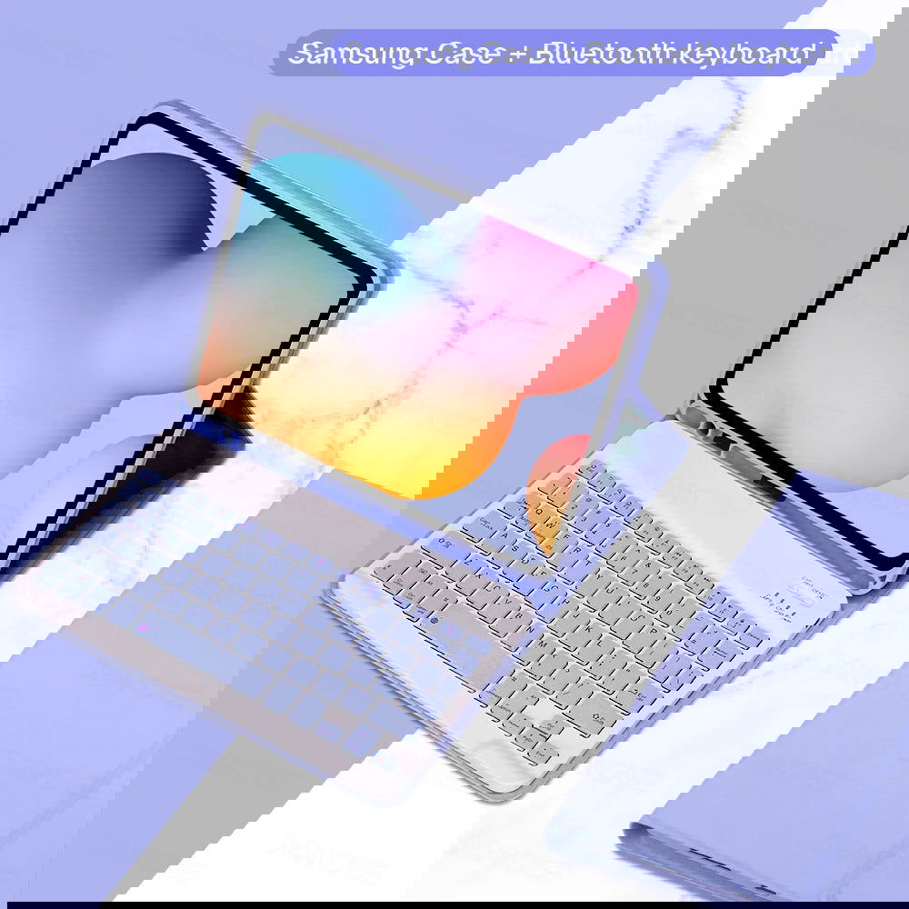 For Samsung Galaxy Tab A8 10.5 S6 Lite 10.4 S7 S8 S9 11in S7 Plus S7 FE S8 S9 Plus 12.4 Case with Keyboard Funda Tablet Cover - Slobuy