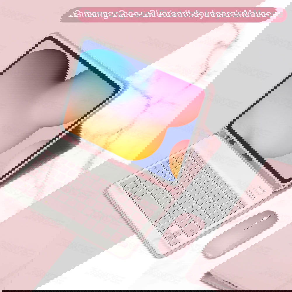 For Samsung Galaxy Tab A8 10.5 S6 Lite 10.4 S7 S8 S9 11in S7 Plus S7 FE S8 S9 Plus 12.4 Case with Keyboard Funda Tablet Cover - Slobuy