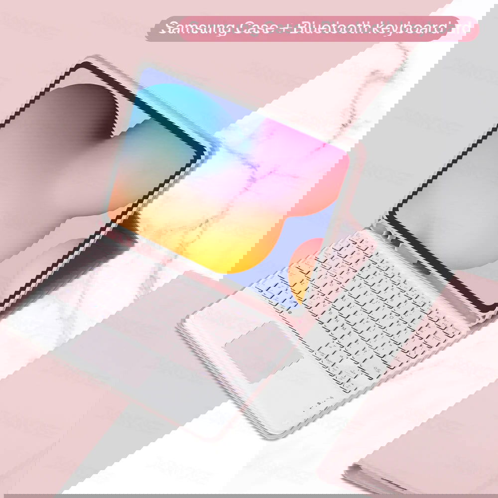 For Samsung Galaxy Tab A8 10.5 S6 Lite 10.4 S7 S8 S9 11in S7 Plus S7 FE S8 S9 Plus 12.4 Case with Keyboard Funda Tablet Cover - Slobuy