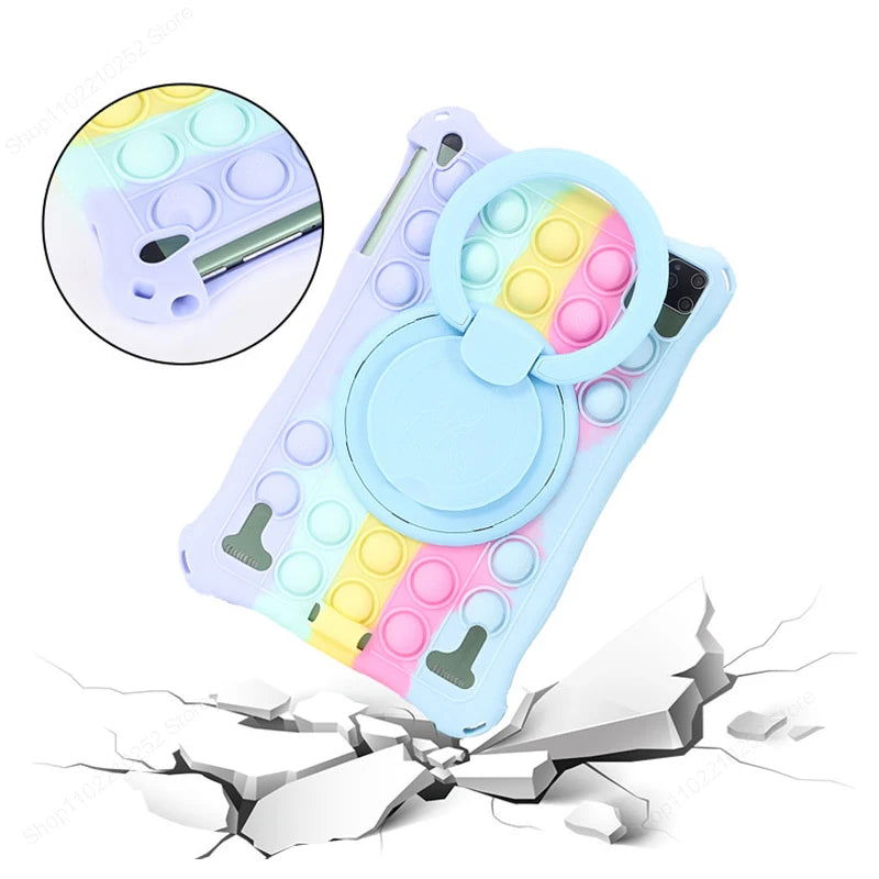 Funda Para 10.1" Universal Silicone Tablet Case 10 10.1 inch Android Tablet PC Shockproof Stand Cover Cases 25*16CM/9.84x6.3inch - Slobuy