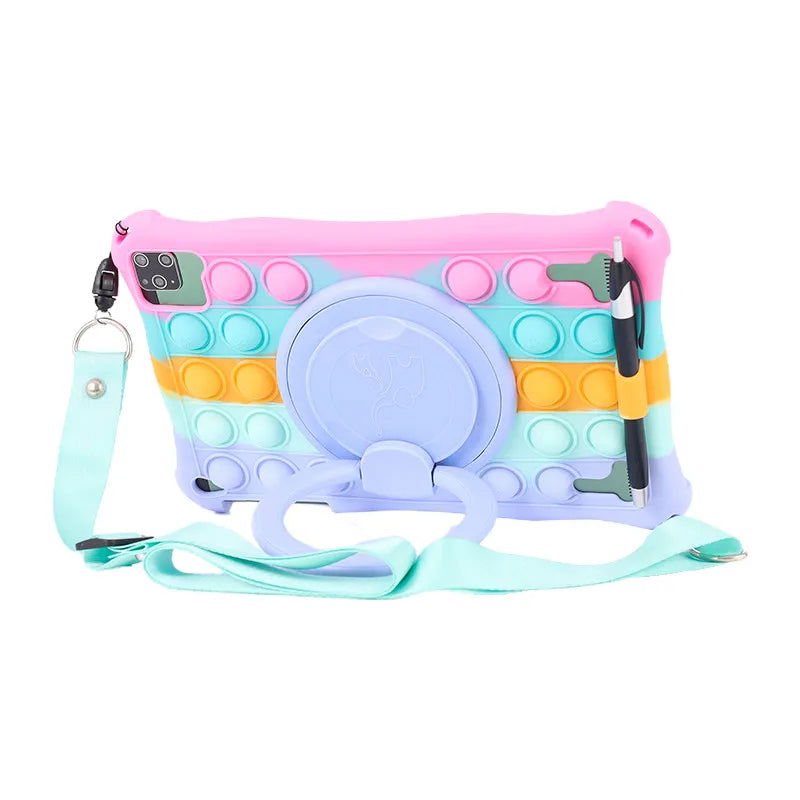 Funda Para 10.1" Universal Silicone Tablet Case 10 10.1 inch Android Tablet PC Shockproof Stand Cover Cases 25*16CM/9.84x6.3inch - Slobuy