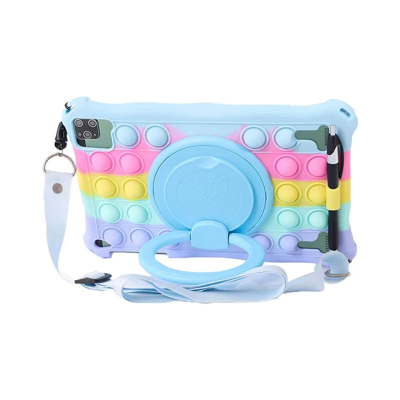 Funda Para 10.1" Universal Silicone Tablet Case 10 10.1 inch Android Tablet PC Shockproof Stand Cover Cases 25*16CM/9.84x6.3inch - Slobuy