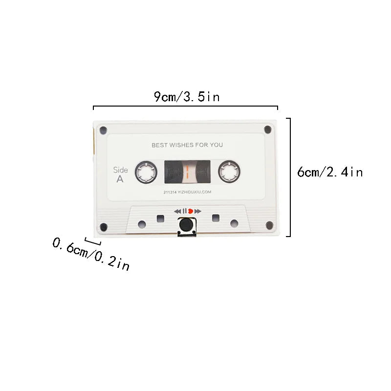 Greeting Post Card Birthday Gifts DIY Recordable 30 Seconds Voice Audio Cassette Shape Self-made Party Invitation Thank You Card - Slobuy