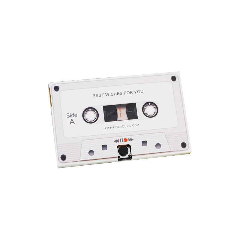 Greeting Post Card Birthday Gifts DIY Recordable 30 Seconds Voice Audio Cassette Shape Self-made Party Invitation Thank You Card - Slobuy