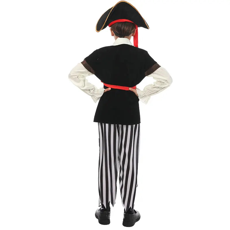 Halloween Costumes Kids Boys Pirate Costume Children Captain Jack Cosplay set for Christmas New Year Purim Pirate Clothes - Slobuy