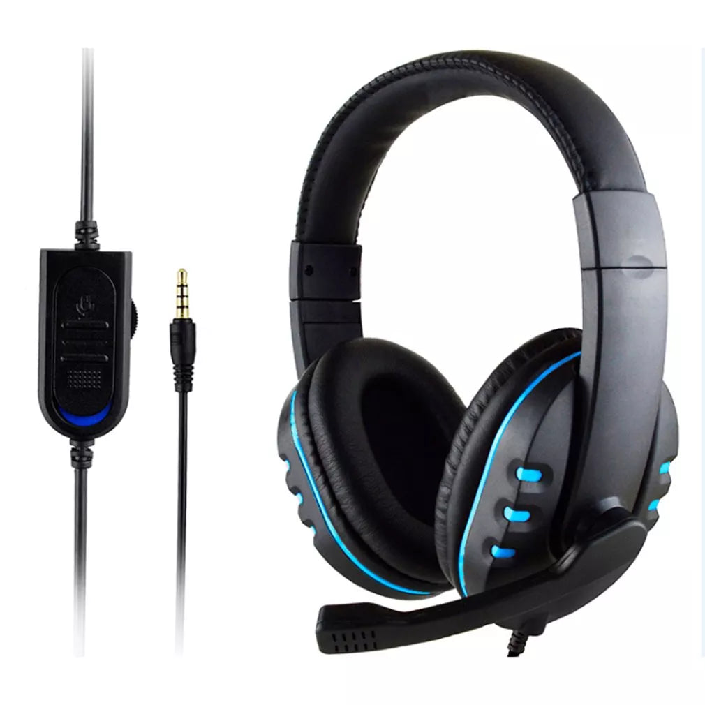 Headphones 3.5mm Wired Gaming Headset Earphones Music For PS4 Play Station 4 Game PC Chat computer With Microphone - Slobuy