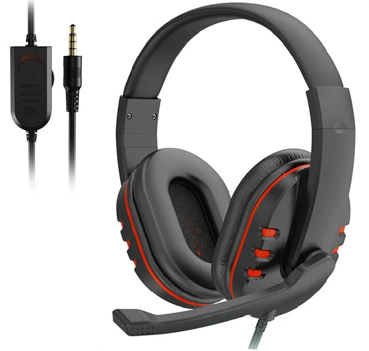 Headphones 3.5mm Wired Gaming Headset Earphones Music For PS4 Play Station 4 Game PC Chat computer With Microphone - Slobuy