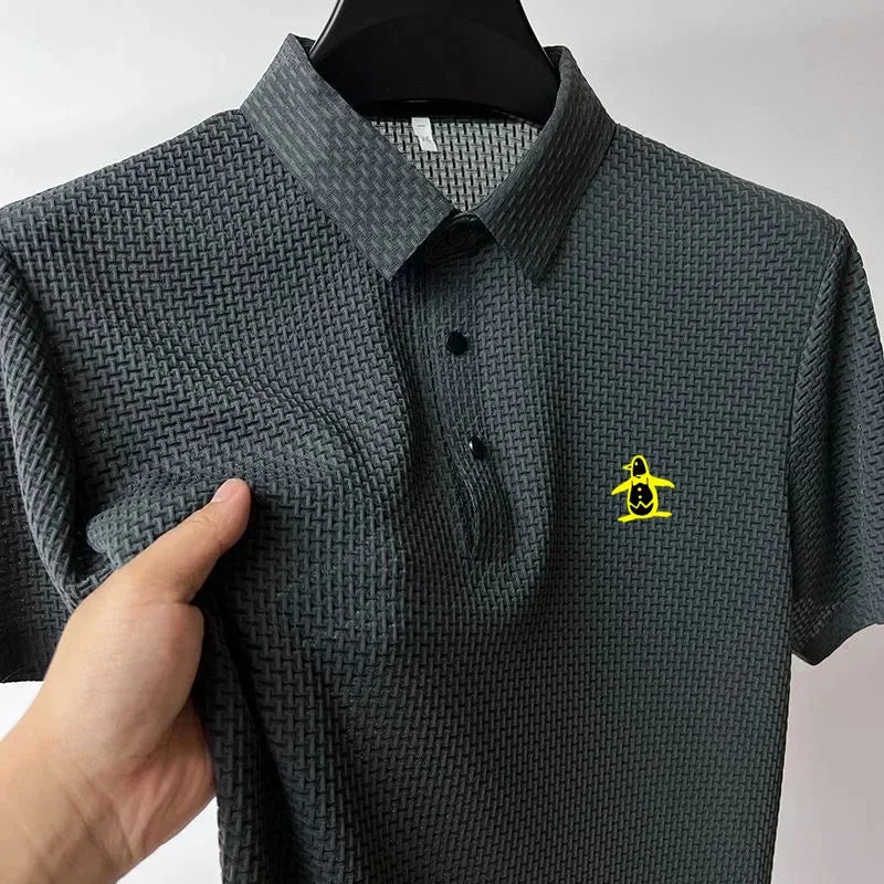 High Quality Summer Men Cool Polo Shirt New Short Sleeved Tops Polo T-shirt Polo Shirt Men's Fashion Casual Golf Clothing - Slobuy